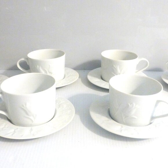 6x 1979 Block Spal TEACUP & SAUCER Set of 6 PRIMAVERA Tulip Flower Herbal Tea Ba - Picture 2 of 14
